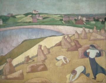 Harvest at the edge of the sea Artwork by Émile Bernard