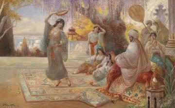 Oriental Harem Scene Artwork by Joseph Sedlacek