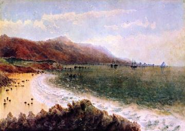 U.S. Steamer Active and Schooner Ewing in Santa Barbara Channel Artwork by James Madison Alden