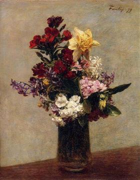 Spring Flowers Artwork by Henri Fantin-Latour