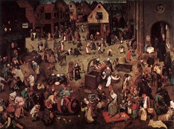 The Fight Between Carnival And Lent Artwork by Pieter Bruegel the Elder