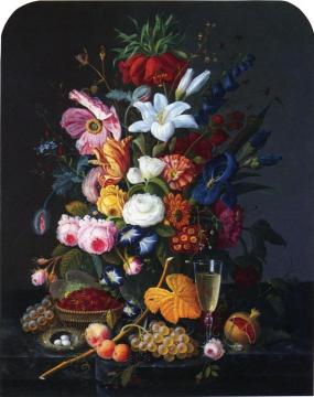 Floral Still Life Artwork by Severin Roesen