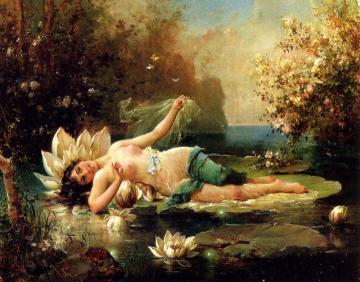 A Water Idyll Artwork by Hans Zatzka