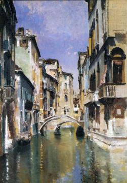 Canal In Venice, San Trovaso Quarter Artwork by Robert Frederick Blum