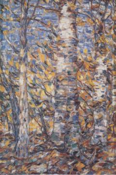 Birch Forest Artwork by Christian Rohlfs