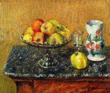 Dish of Apples and Pitcher Artwork by Gustave Loiseau