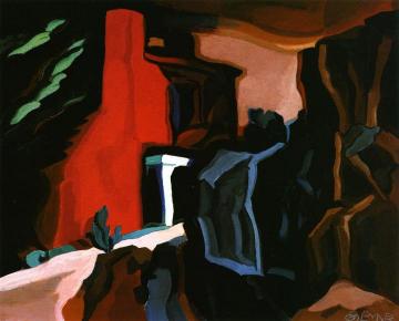 Red, Night Thoughts Artwork by Oscar Bluemner