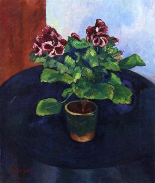 Les Pelargoniums Artwork by Henri Manguin
