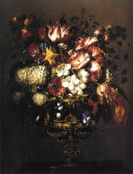 Vase of Flowers Artwork by Juan de Arellano