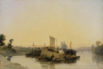 On the Seine near Mantes Artwork by Richard Parkes Bonington