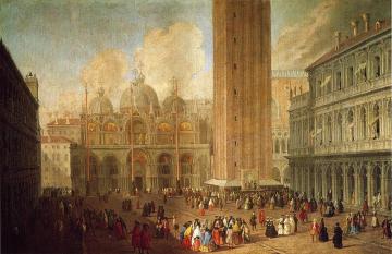 Piazza San Marco, Looking East Artwork by Luca Carlevaris