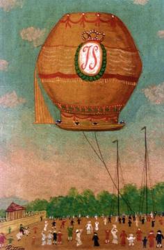 Premier expreience aerostatique effectuee en Autriche au prater de Vienne le 7 Juillet 1784 Artwork by Hector Trotin