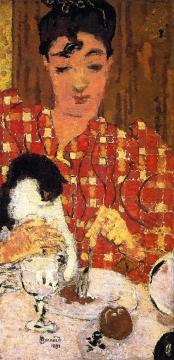 The Checkered Blouse Artwork by Pierre Bonnard