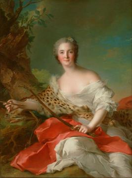 Portrait Of Constance-gabrielle-magdeleine Bonnier De La Mosson As Diana Artwork by Jean-Marc Nattier
