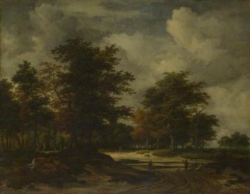 A Road Leading into a Wood Artwork by Jacob van Ruisdael