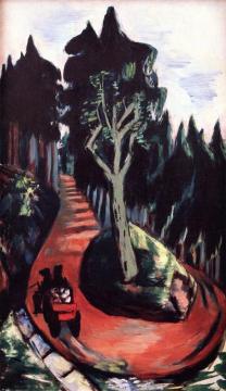 Forest Path in the Black Forest Artwork by Max Beckmann