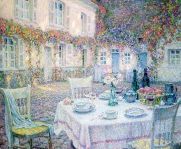 Lunch Artwork by Henri Le Sidaner