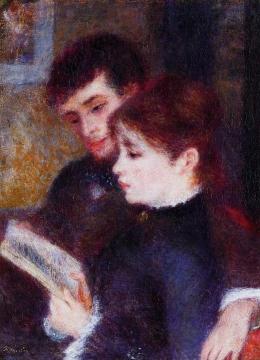 Reading Couple Artwork by Pierre Auguste Renoir