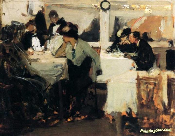 Cafe De Paris Artwork by Richard Edward Miller