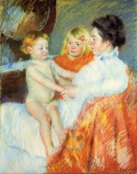 Mother, Sara and the Baby Artwork by Mary Cassatt