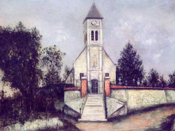 Country Church Artwork by Maurice Utrillo