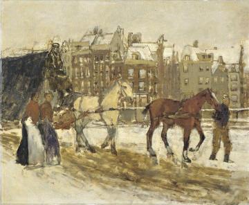 The Rokin in Amsterdam Artwork by George Heidrik Breitner