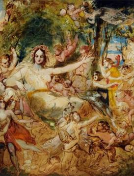 Titania And The Fairies Artwork by William Etty