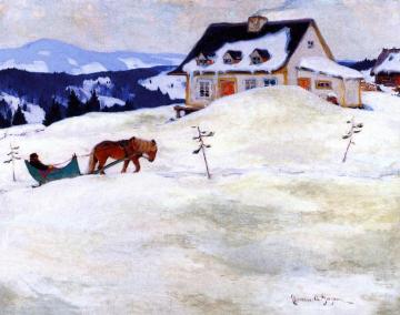 A Laurentian Homestead Artwork by Clarence Gagnon