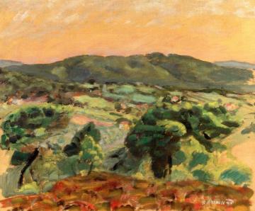 Evening Landscape Artwork by Pierre Bonnard