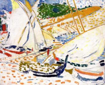 Sailboats at Collioure Artwork by Andre Derain