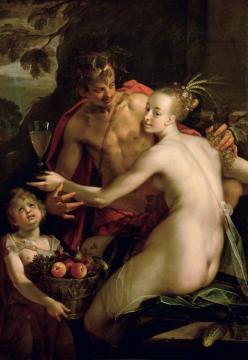Bacchus, Ceres And Cupid Artwork by Hans von Aachen