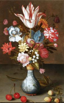 Still Life Of A 'semper Augustus' Tulip, Etc. Artwork by Balthasar van der Ast
