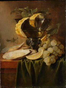 Still Life with a Glass and Oysters Artwork by Jan Davidsz De Heem