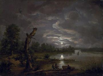 Lake Esrom by Moonlight Artwork by Johan Christian Dahl
