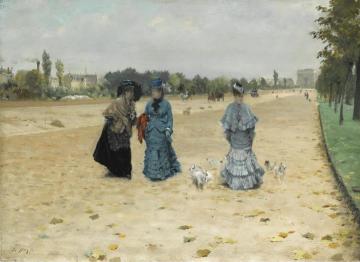 Avenue du Bois at Boulogne Artwork by Giuseppe de Nittis