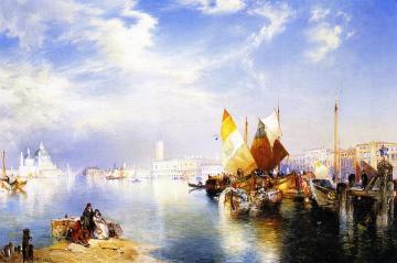 Venice Fishmarket Artwork by Thomas Moran