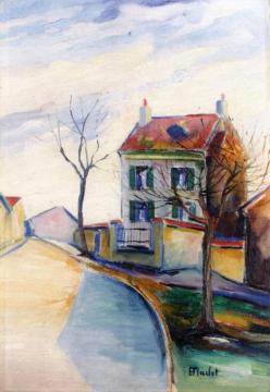 Village Street Artwork by Elisée Maclet