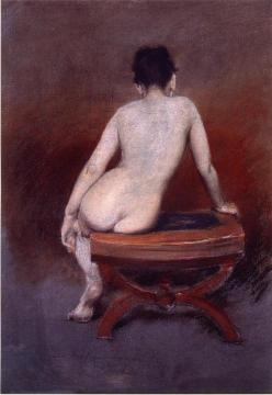 Back of a Nude Artwork by William Merritt Chase