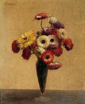 Anemones And Buttercups Artwork by Henri Fantin-Latour