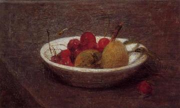 Still Life of Cherries and Almonds Artwork by Henri Fantin-Latour