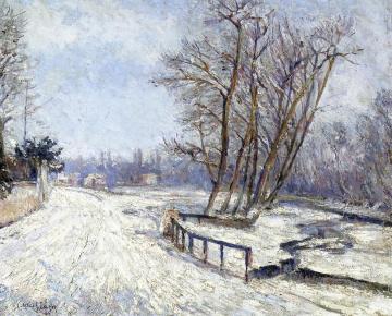 Snowy Landscape Artwork by Albert Gleizes