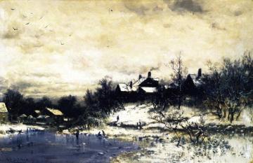 Skating In Winter Artwork by George Herbert McCord