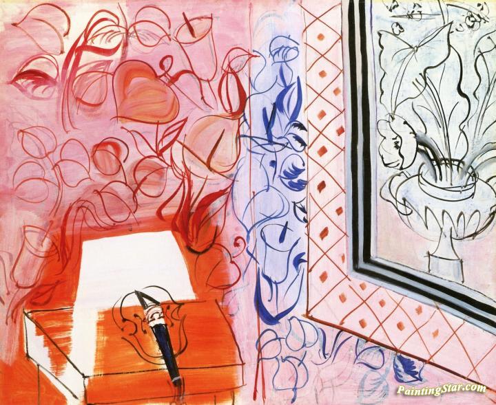 Music and Pink Violin Artwork by Raoul Dufy