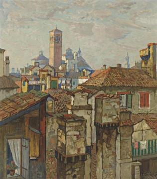 Roofs. Venice Artwork by Konstantin Gorbatov