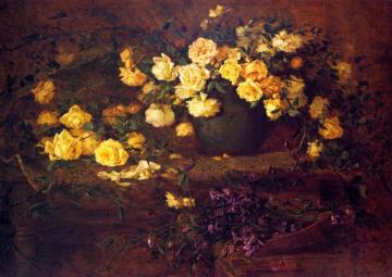 Untitled (also Known As Yellow, White, And Pink Roses With Sweet Peas) Artwork by Edith White