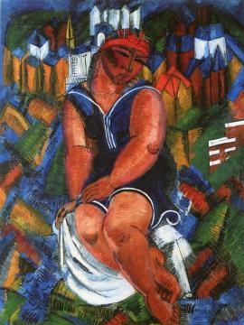 Large Bather Artwork by Raoul Dufy
