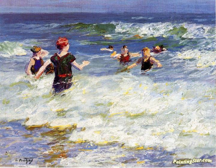 In the Surf Artwork by Edward Potthast