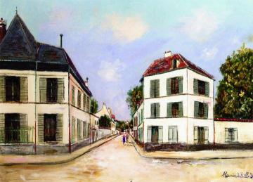 Crossroads at Sannois Artwork by Maurice Utrillo