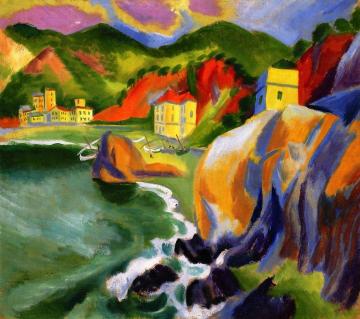 Monte Rosse On The Sea Artwork by Hermann Max Pechstein