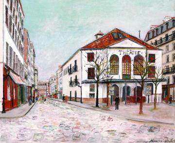 Théâtre de l'atelier Artwork by Maurice Utrillo